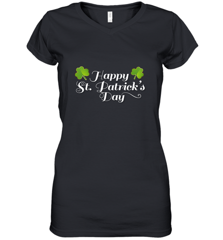 Shamrock Happy St patrick's Shirt for men and women (2) Women's V-Neck T-Shirt Women's V-Neck T-Shirt / Black / S Women's V-Neck T-Shirt - jonhlittlestore88
