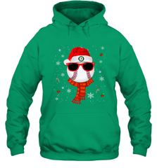 Oakland Athletics Logo Christmas Baseball Player Glasses Santa Hat Pajama Gift Hooded Sweatshirt Hooded Sweatshirt - jonhlittlestore88