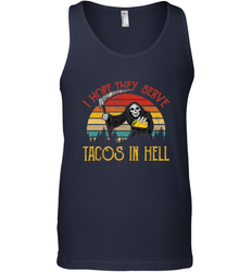 Vintage I Hope They Serve Tacos In Hell Halloween Costume Men's Tank Top