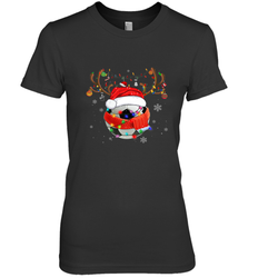 Santa Hat Soccer Reindeer Christmas Funny Players Football Women's Premium T-Shirt