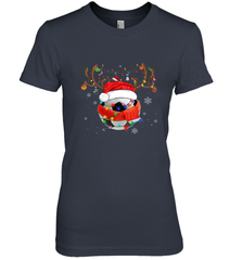 Santa Hat Soccer Reindeer Christmas Funny Players Football Women's Premium T-Shirt Women's Premium T-Shirt - jonhlittlestore88