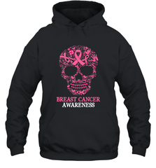 Tattoo Skull Halloween Breast Cancer Awareness Hooded Sweatshirt Hooded Sweatshirt - jonhlittlestore88