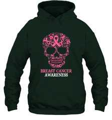 Tattoo Skull Halloween Breast Cancer Awareness Hooded Sweatshirt Hooded Sweatshirt - jonhlittlestore88