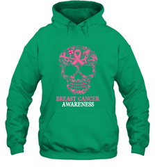 Tattoo Skull Halloween Breast Cancer Awareness Hooded Sweatshirt Hooded Sweatshirt - jonhlittlestore88