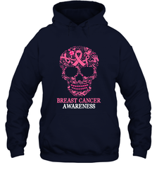 Tattoo Skull Halloween Breast Cancer Awareness Hooded Sweatshirt Hooded Sweatshirt - jonhlittlestore88