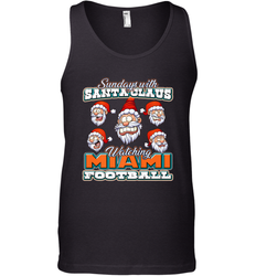 NFL Miami Christmas Funny Santa Claus Watching Football Men's Tank Top