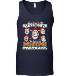 NFL Miami Christmas Funny Santa Claus Watching Football Men's Tank Top