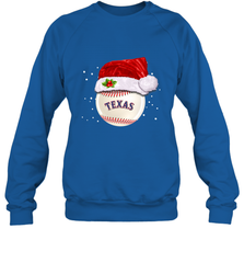 Texas Rangers Logo Baseball Ball Christmas Santa Hat Xmas Sport Funny Snow Crewneck Sweatshirt Crewneck Sweatshirt - jonhlittlestore88