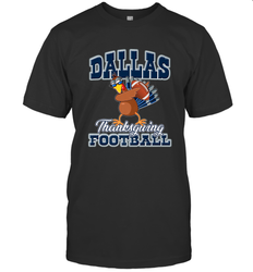 Dallas Thanksgiving Day Funny Turkey Playing Texas Football Premium T Shirt Men's T-Shirt