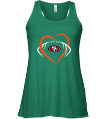 NFL San Francisco Heart Love Football Women's Racerback Tank Women's Racerback Tank - jonhlittlestore88