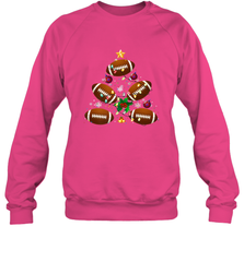 NFL Christmas Pajama Football Christmas Ornaments Tree Xmas Gift Crewneck Sweatshirt Crewneck Sweatshirt - jonhlittlestore88