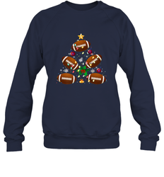 NFL Christmas Pajama Football Christmas Ornaments Tree Xmas Gift Crewneck Sweatshirt