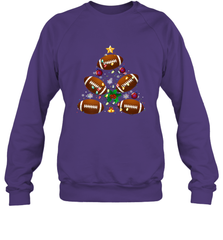 NFL Christmas Pajama Football Christmas Ornaments Tree Xmas Gift Crewneck Sweatshirt Crewneck Sweatshirt - jonhlittlestore88