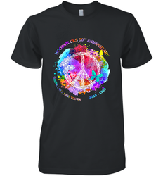 Woodstocks 50th Anniversary Peace Love tee Men's Premium T-Shirt