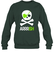 St. Patricks Day Irish Pirate Skull and Cross bones Crewneck Sweatshirt Crewneck Sweatshirt - jonhlittlestore88