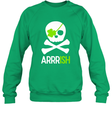 St. Patricks Day Irish Pirate Skull and Cross bones Crewneck Sweatshirt Crewneck Sweatshirt - jonhlittlestore88
