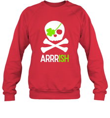 St. Patricks Day Irish Pirate Skull and Cross bones Crewneck Sweatshirt Crewneck Sweatshirt - jonhlittlestore88