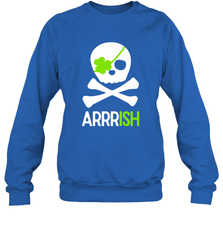 St. Patricks Day Irish Pirate Skull and Cross bones Crewneck Sweatshirt Crewneck Sweatshirt - jonhlittlestore88