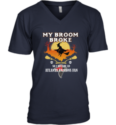 Broom Broke So I Became An Atlanta Falcons Fan  NFL Halloween Costume Men's V-Neck