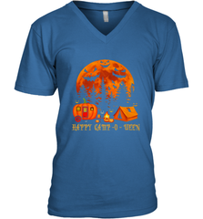 Happy Camp O Ween Funny Camping Halloween Costume Camper RV Men's V-Neck Men's V-Neck - jonhlittlestore88