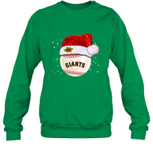 San Francisco Giants Logo Baseball Ball Christmas Santa Hat Xmas Sport Funny Snow Crewneck Sweatshirt Crewneck Sweatshirt - jonhlittlestore88