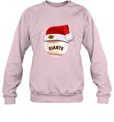San Francisco Giants Logo Baseball Ball Christmas Santa Hat Xmas Sport Funny Snow Crewneck Sweatshirt Crewneck Sweatshirt - jonhlittlestore88