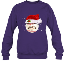 San Francisco Giants Logo Baseball Ball Christmas Santa Hat Xmas Sport Funny Snow Crewneck Sweatshirt Crewneck Sweatshirt - jonhlittlestore88