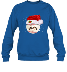 San Francisco Giants Logo Baseball Ball Christmas Santa Hat Xmas Sport Funny Snow Crewneck Sweatshirt Crewneck Sweatshirt - jonhlittlestore88