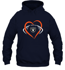 NFL Oakland Raiderss Heart Love Football Hooded Sweatshirt Hooded Sweatshirt - jonhlittlestore88