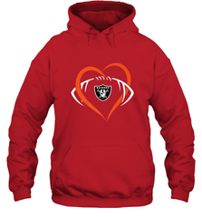 NFL Oakland Raiderss Heart Love Football Hooded Sweatshirt Hooded Sweatshirt - jonhlittlestore88