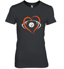 NFL Pittsburgh Steelers Heart Love Football Women's Premium T-Shirt Women's Premium T-Shirt - jonhlittlestore88