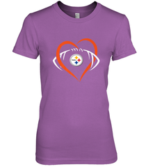 NFL Pittsburgh Steelers Heart Love Football Women's Premium T-Shirt Women's Premium T-Shirt - jonhlittlestore88