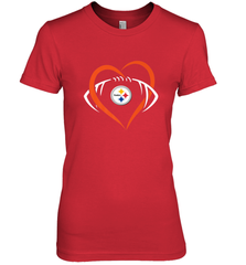 NFL Pittsburgh Steelers Heart Love Football Women's Premium T-Shirt Women's Premium T-Shirt - jonhlittlestore88