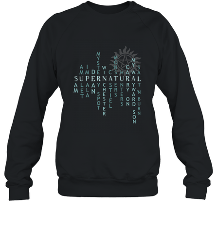 Supernatural For Men Woman Crewneck Sweatshirt Crewneck Sweatshirt / Black / S Crewneck Sweatshirt - jonhlittlestore88