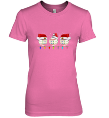 Three Baseball Balls Christmas Gift Santa Xmas lights Snow Women's Premium T-Shirt Women's Premium T-Shirt - jonhlittlestore88