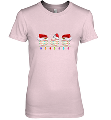 Three Baseball Balls Christmas Gift Santa Xmas lights Snow Women's Premium T-Shirt Women's Premium T-Shirt - jonhlittlestore88
