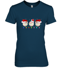 Three Baseball Balls Christmas Gift Santa Xmas lights Snow Women's Premium T-Shirt Women's Premium T-Shirt - jonhlittlestore88