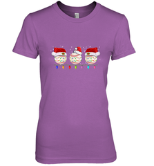 Three Baseball Balls Christmas Gift Santa Xmas lights Snow Women's Premium T-Shirt Women's Premium T-Shirt - jonhlittlestore88