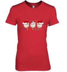 Three Baseball Balls Christmas Gift Santa Xmas lights Snow Women's Premium T-Shirt Women's Premium T-Shirt - jonhlittlestore88