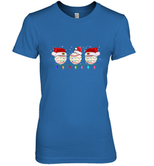 Three Baseball Balls Christmas Gift Santa Xmas lights Snow Women's Premium T-Shirt Women's Premium T-Shirt - jonhlittlestore88