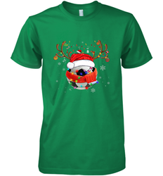 Santa Hat Soccer Reindeer Christmas Funny Players Football Men's Premium T-Shirt
