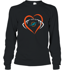 NFL Miami Dolphins Heart Love Football Long Sleeve T-Shirt Long Sleeve T-Shirt - jonhlittlestore88