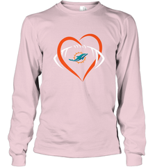 NFL Miami Dolphins Heart Love Football Long Sleeve T-Shirt Long Sleeve T-Shirt - jonhlittlestore88