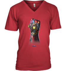 Marvel Avengers Endgame Infinity Stone Gauntlet Color Logo Men's V-Neck Men's V-Neck - jonhlittlestore88