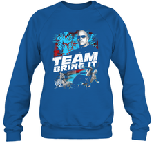 WWE The Rock Team Bring It Crewneck Sweatshirt Crewneck Sweatshirt - jonhlittlestore88