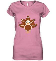 Funny Football Turkey Fall Thanksgiving Football Women's V-Neck T-Shirt Women's V-Neck T-Shirt - jonhlittlestore88