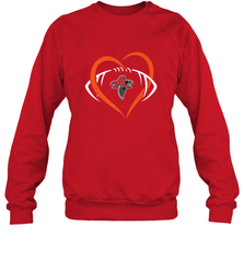 NFLAtlanta Falcons Heart Love Football Crewneck Sweatshirt Crewneck Sweatshirt - jonhlittlestore88