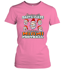 NFL Miami Christmas Funny Santa Claus Watching Football Women's T-Shirt Women's T-Shirt - jonhlittlestore88