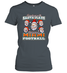 NFL Miami Christmas Funny Santa Claus Watching Football Women's T-Shirt Women's T-Shirt - jonhlittlestore88