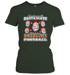 NFL Miami Christmas Funny Santa Claus Watching Football Women's T-Shirt Women's T-Shirt - jonhlittlestore88